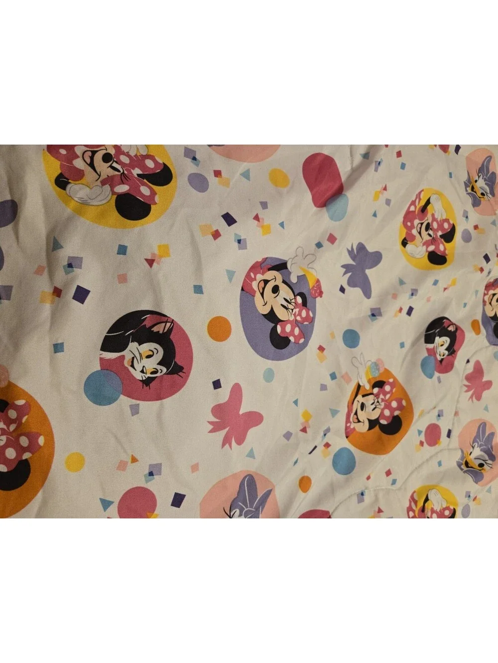 Disney Baby Minnie Mouse Pink & White Reversible Toddler Comforter Blanket 56x42